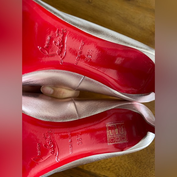 Louboutin Fifi Rose Gold Metallic Pumps - Picture 2 of 12